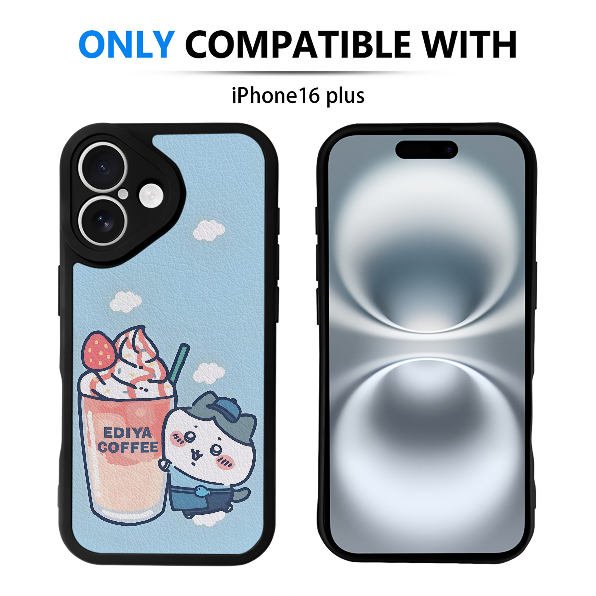 （画像用） ちいかわ Chii-kawa 【iPhone 16シリーズ対応】シリコンスマホケース（レザー調） 材質：シリコン